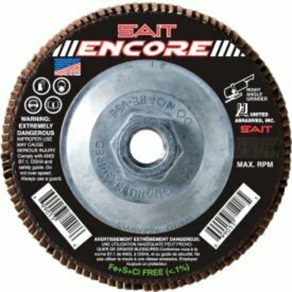 United Abrasives/Sait United Abrasives - Sait Encore Flap Disc T27 Encore 4-1/2"x 5/8-11" 60 Grit Zirconium 71218